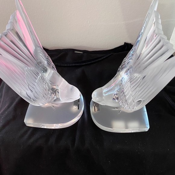 Lalique Paris Swallow Birds Bookends RETIRED - Picture 4 of 11